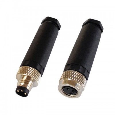 IBEST M8 3 Pin 4 Pin Female Male Straight IP67 Waterproof Mountable Field Wireless Quick Disconnect Sensor Cable Connector