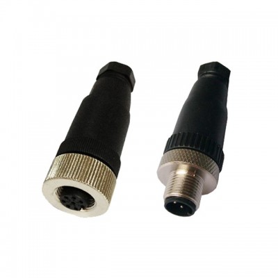 IBEST M12 3 4 Pin Male Female Straight 90 Degree Angled IP67 Waterproof Mountable Field Wireless Sensor Connector