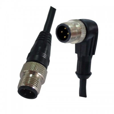 M12 5 Pin Male Female Injected Cable Sensor Connector 90 Degree Angled/straight Ip67 Waterproof (ibest)